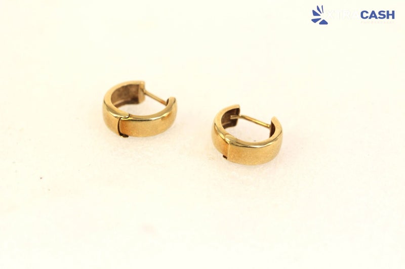 9ct Yellow Gold Small Gold Hoops Carousel 2