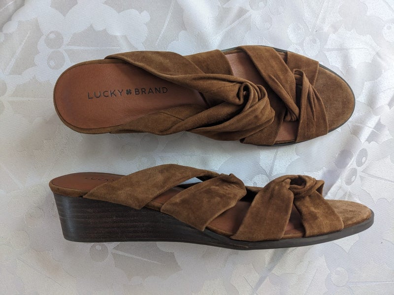 Genuine brown genuine suede shoes brand new size 10 Carousel 1