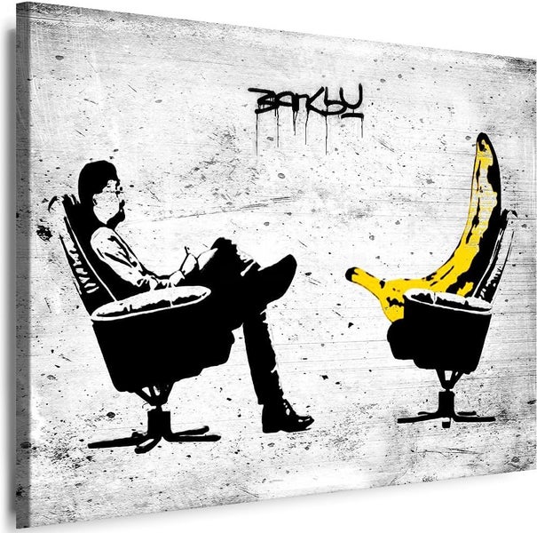 Framed $1 RESERVE 1 Panel Canvas Print - Bansky Carousel 2
