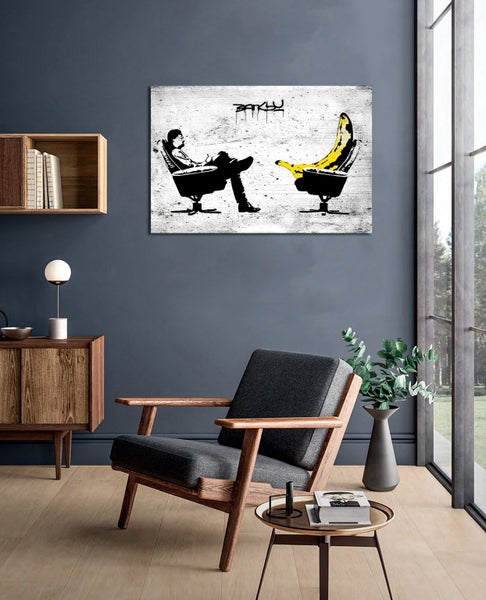 Framed $1 RESERVE 1 Panel Canvas Print - Bansky Carousel 3