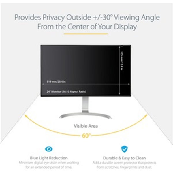 StarTech.com PRIVACY-SCREEN-24MB Monitor Privacy Screen for 24" Display Computer Carousel 7