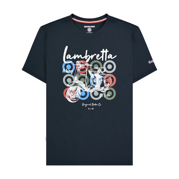 Lambretta Mens Scooter Brand Big & Tall T-Shirt Carousel 1