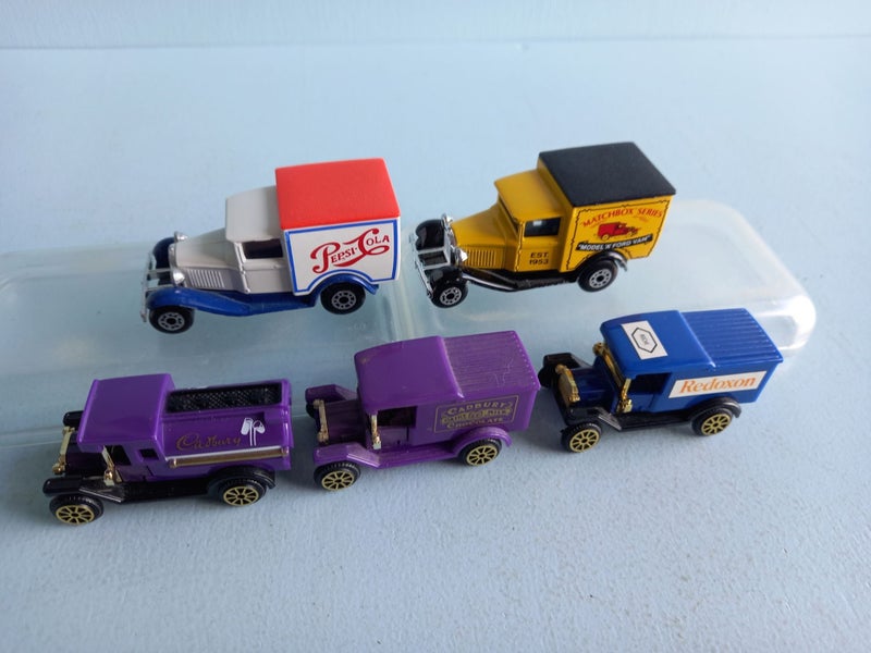 Matchbox 38 Ford Model A Van PEPSI, MATCHBOX. CADBURY Etc, (5) Carousel 2