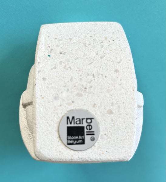 Vintage ‘Marbell’ Stone Sculpture ‘Girl with Doll on Rocking Chair’ Carousel 4