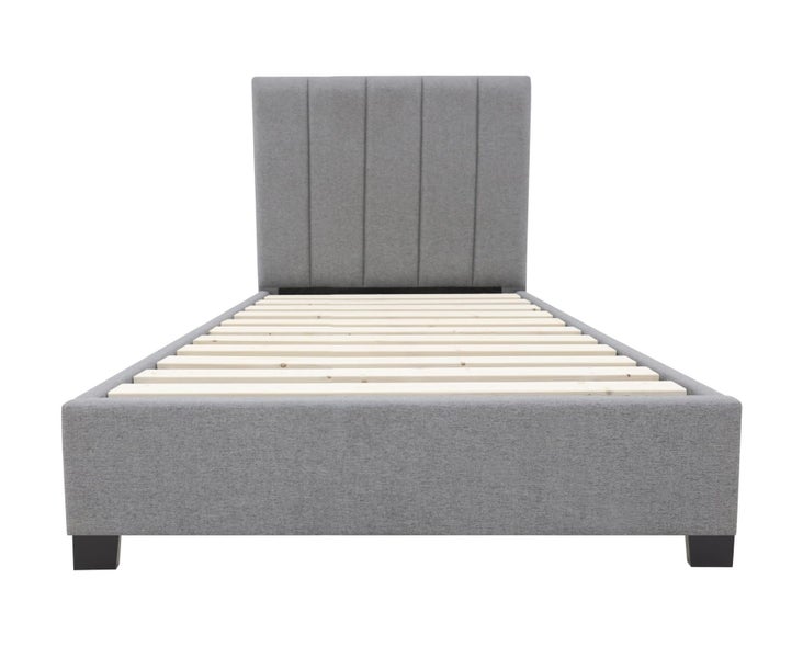 Sleepcenter Modern Headboard Bed Frame - King Single - Grey Carousel 2