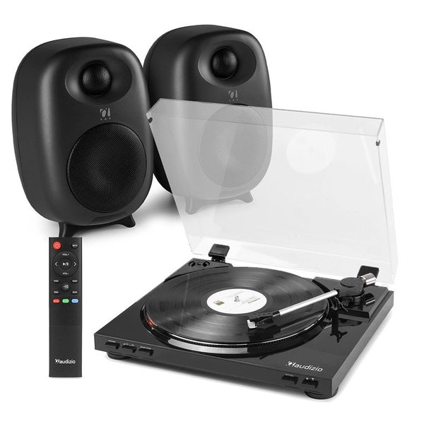 Vinyl Record Player & BT Bookshelf Speakers Carousel 1