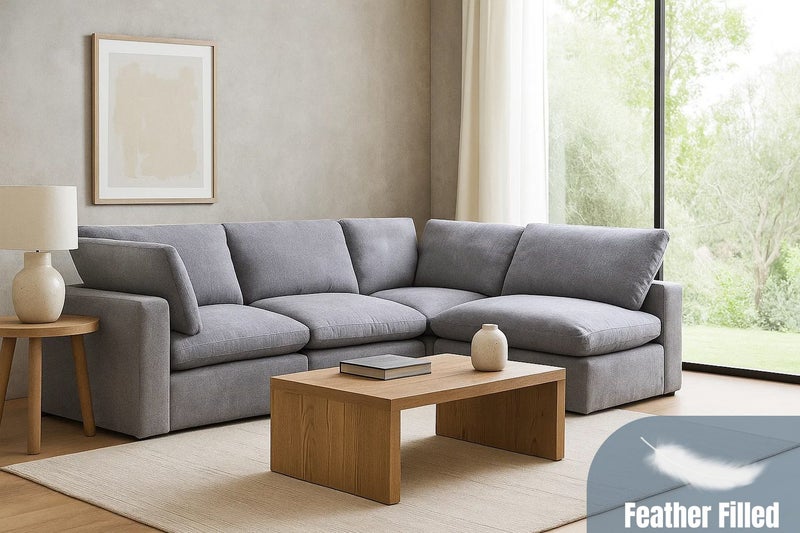 FAIRFIELD Feather-Filled Sectional Modular Sofa Range - 4PC Combo Set Carousel 1