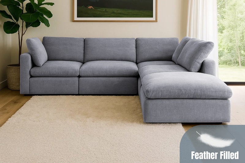 FAIRFIELD Feather-Filled Sectional Modular Sofa Range - 5PC Big Combo Set Carousel 1