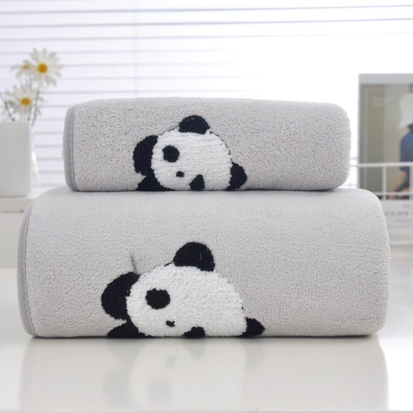 Bath Towel and Wash Cloths Set: 1xBath Towel +1xHand Towel, Superfine Fiber Carousel 2