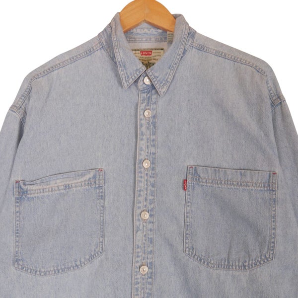 Levi Strauss Levi Light Blue Denim Shirt Large Carousel 2