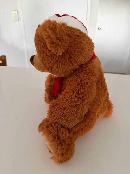 Lovely Soft Brown 2008 Christmas Santa Bear with hat and scarf with Icicle on it Carousel 2