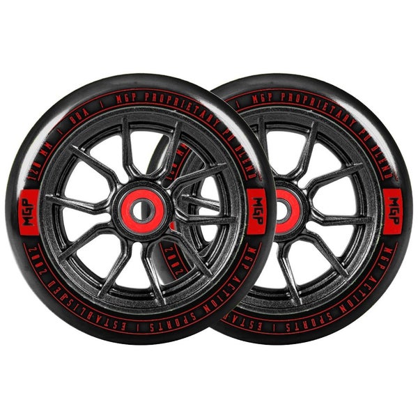 MADD GEAR 120MM SYNDICATE AR WHEELS BLACK / RED PAIR Carousel 1