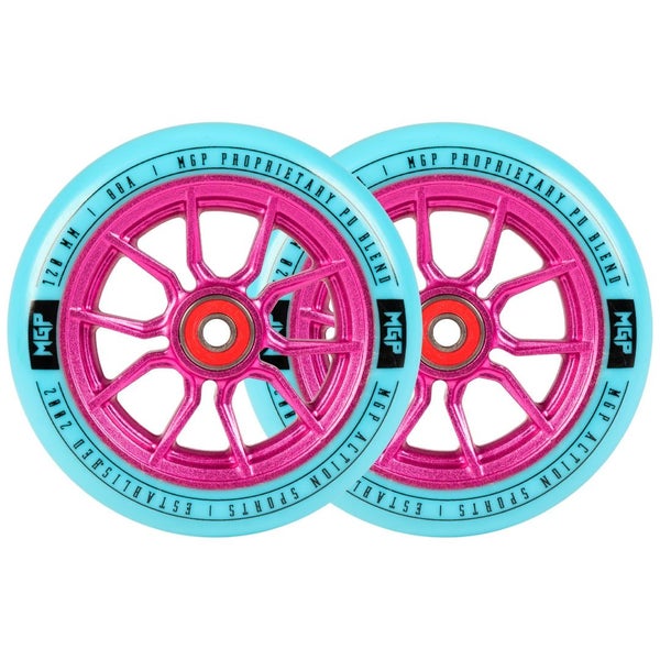 MADD GEAR 120MM SYNDICATE AR WHEELS BLUE / PINK PAIR Carousel 1