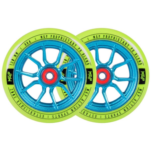 MADD GEAR 120MM SYNDICATE AR WHEELS GREEN / BLUE PAIR Carousel 1