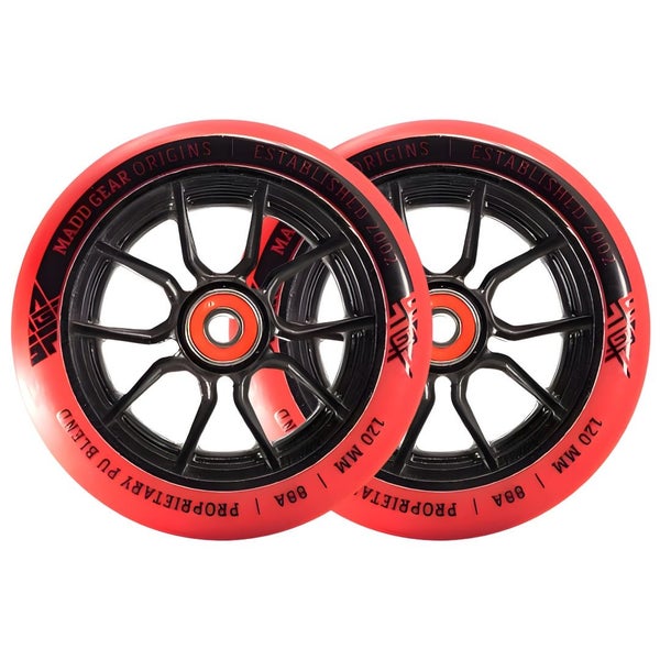 MADD GEAR 120MM SYNDICATE AR WHEELS RED BLACK PAIR Carousel 1