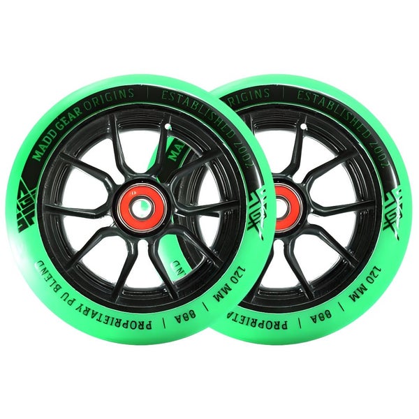 MADD GEAR 120MM SYNDICATE AR WHEELS GREEN / BLACK PAIR Carousel 1