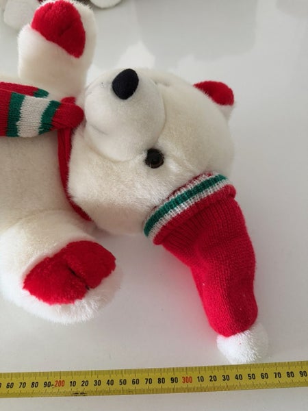 White Christmas Bear with Hat and Scarf and Lovely Red paws Carousel 12