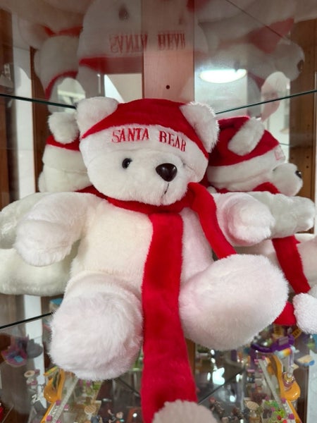 Vintage Farmers Santa Bear with Hat and Scarf Carousel 1
