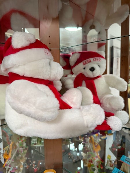 Vintage Farmers Santa Bear with Hat and Scarf Carousel 2