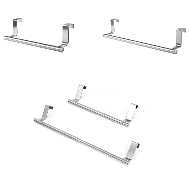 3Pcs Over Door Stainless Steel Towel Holder Rack for Bathroom and Kitchen Carousel 1