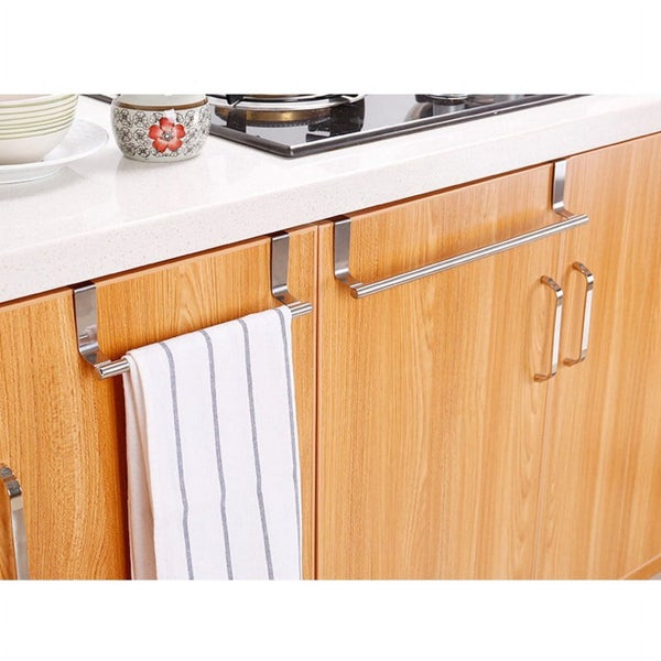 3Pcs Over Door Stainless Steel Towel Holder Rack for Bathroom and Kitchen Carousel 7