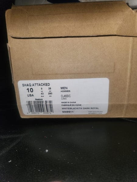Reebok SHAQ ATTACKED Size:10USA64606927116547112
