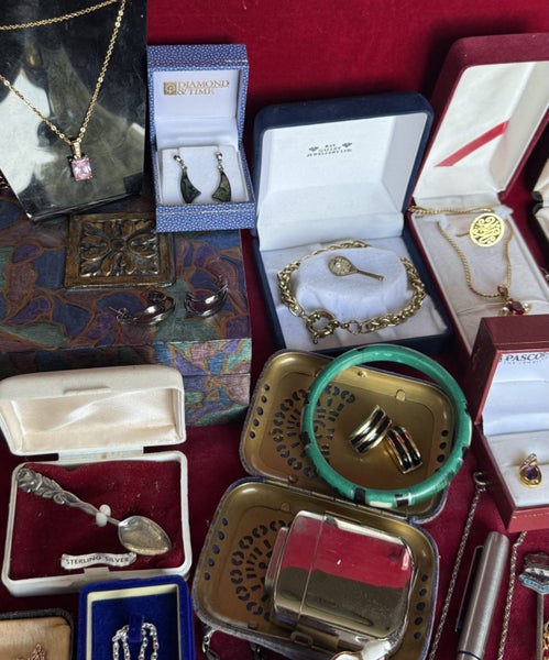 Estate hoard huge lot of Sterling Silver, Stamps, Jewellery, Vintage, Watch, Toy64606977620355113