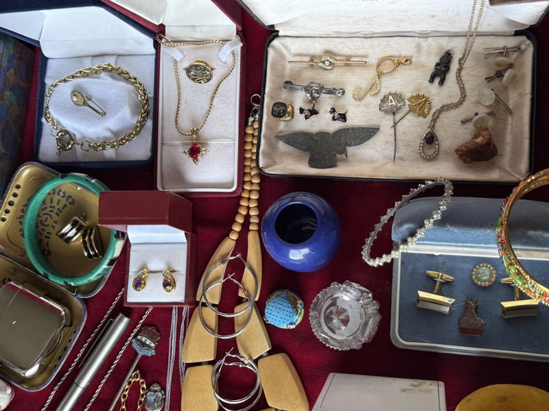 Estate hoard huge lot of Sterling Silver, Stamps, Jewellery, Vintage, Watch, Toy64606977620355114