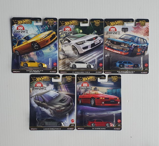 Hot Wheels Ronin Run 2 -- RX3 Skyline Civic Type R Lancer Supra Carousel 1