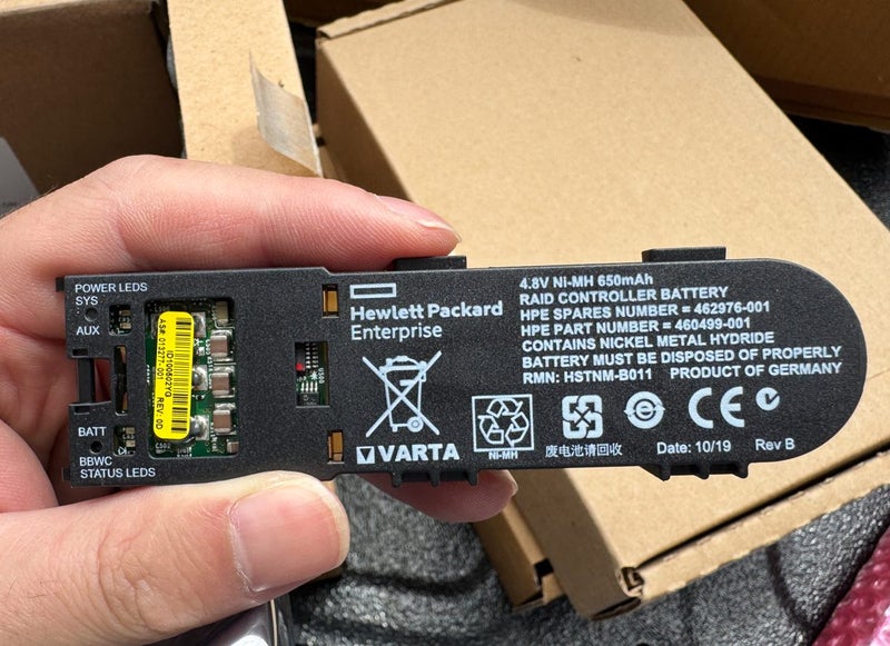 HPE Smart Array RAID Controller Battery Pack (P/N: 460499-001) Carousel 1