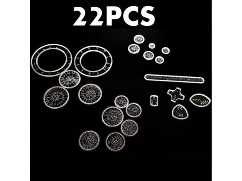 Spirograph Draw Spiral Design Interlocking Gears Wheels Drawing Toys Set 22 Carousel 1