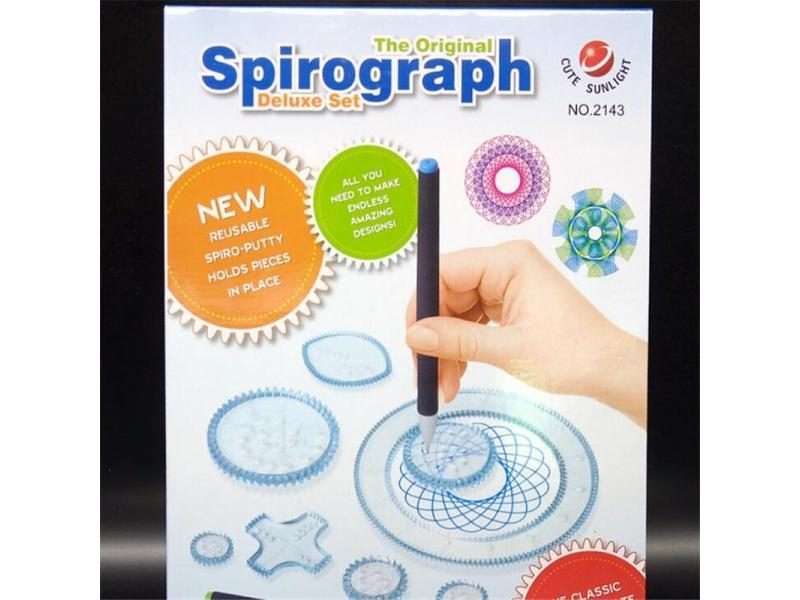 Spirograph Draw Spiral Design Interlocking Gears Wheels Drawing Toys Set 22 Carousel 2