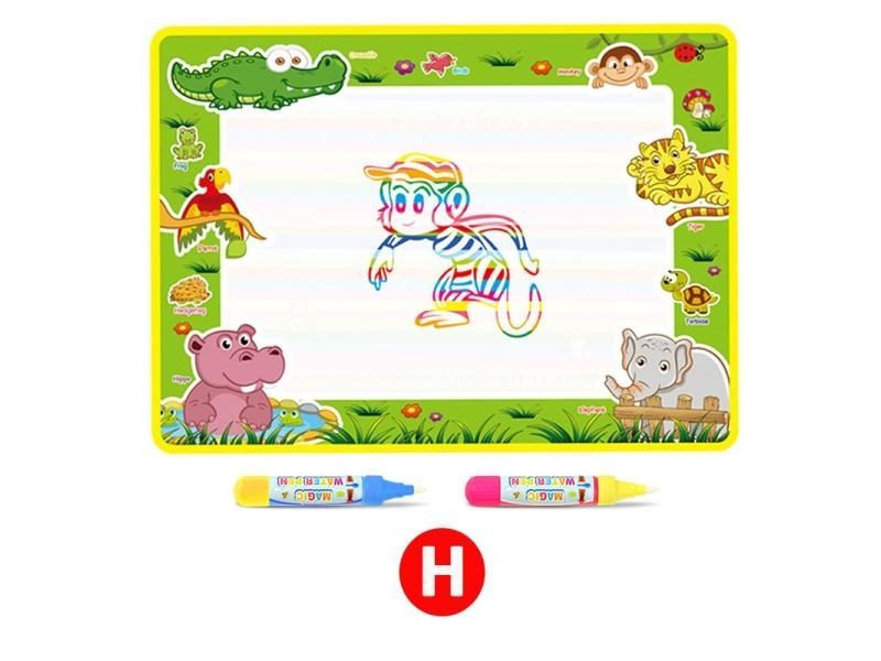 Coolplay Animal Themes Rainbow Water Drawing Mat 2 Pens Water Doodle Mat Carousel 1
