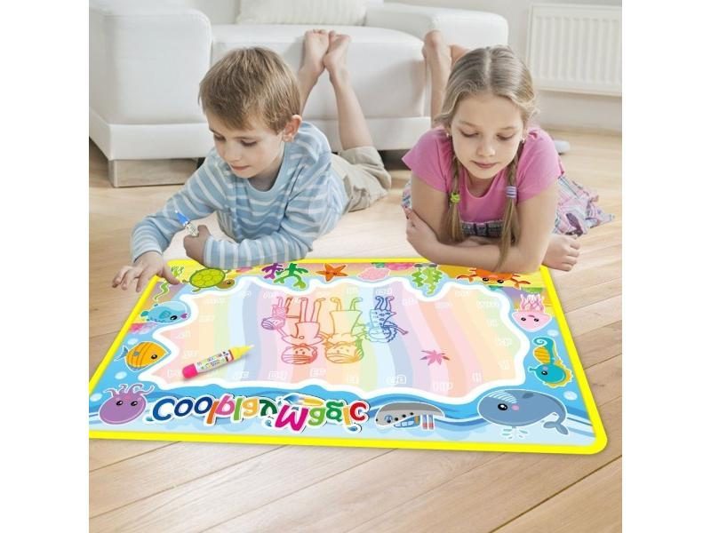 Coolplay Animal Themes Rainbow Water Drawing Mat 2 Pens Water Doodle Mat Carousel 2