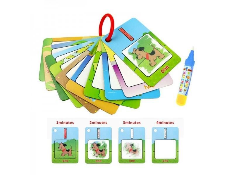 3 Types Reusable Water Drawing Card 1 Magic Pen Recognize Painting Board For Carousel 2