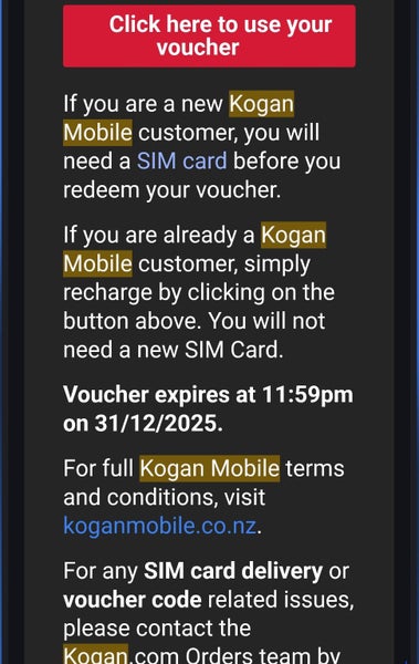 Kogan Mobile Large Plan (365 days 15GB per month) Carousel 1