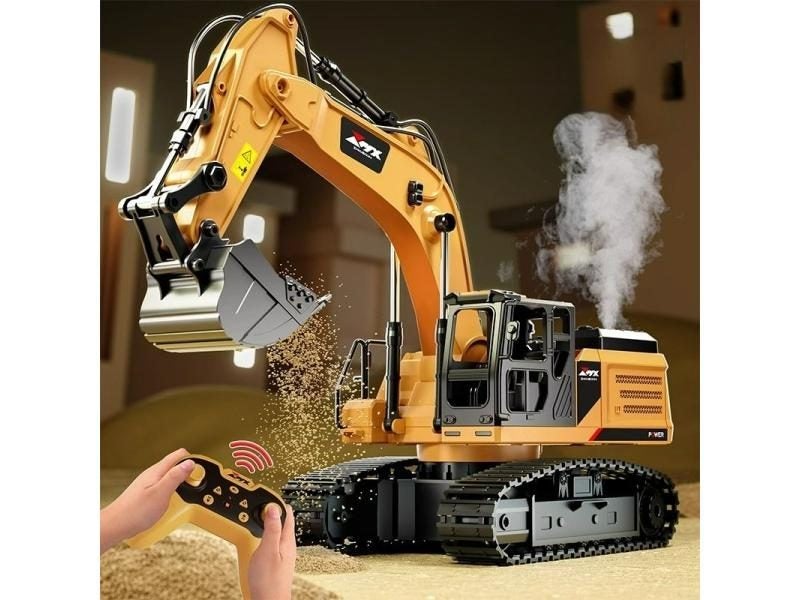 RC Excavator Dumper Car 2.4G Remote Control Alloy Engineering Vehicle Crawler Carousel 2