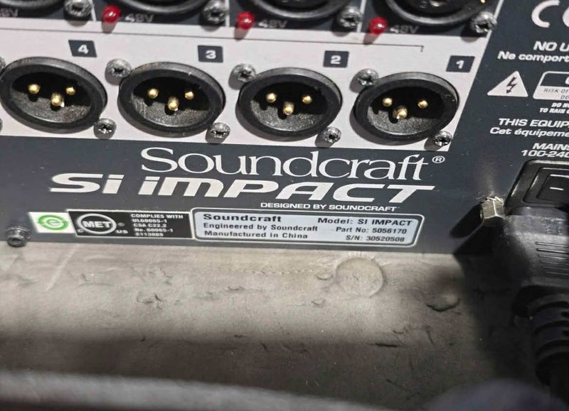 SOUNDCRAFT SI IMPACT DIGITAL MIXER W/32CH USB REC (With roadcase) Carousel 6