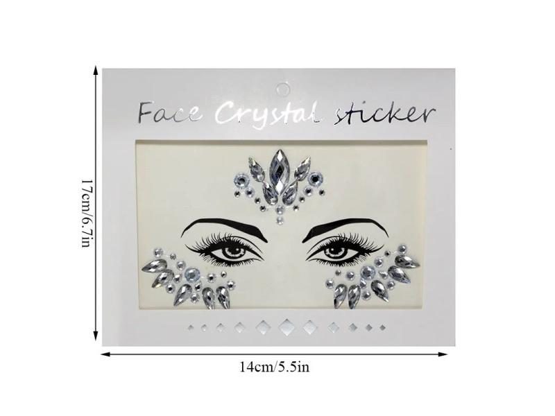 3D Sexy Face Tattoo Stickers Face Decoration Temporary Tattoos Glitter Fake Carousel 4