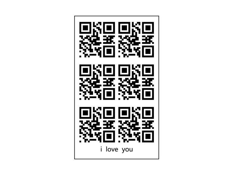 Creative Love QR Code Temporary Tattoo Sticker For Adults Wrist Body Art Carousel 1