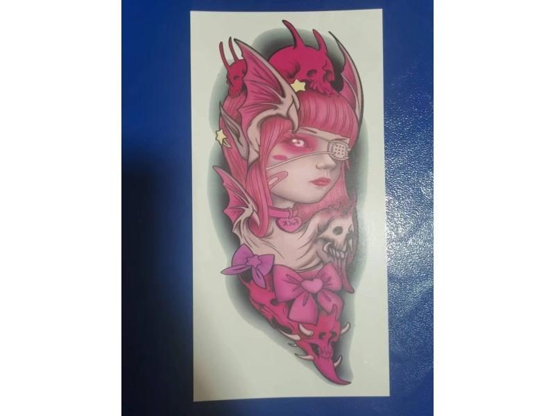 Japanese Dark Comics Evil Kawakami Tomie Double Sided Girl Anime Tattoo Sleeve Carousel 1