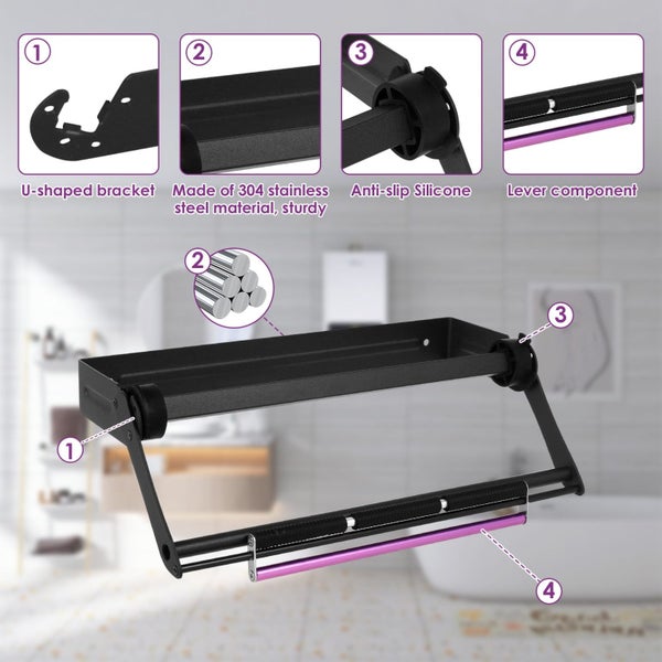 Paper Towel Holder Stainless Steel Paper Towel Holder Under Cabinet Single Carousel 8