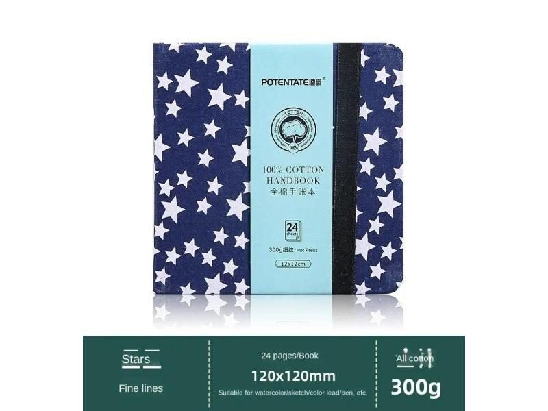 Square Cotton Watercolor Book 300g Organ Book Fabric Folding Hand Ledger Fine Carousel 1