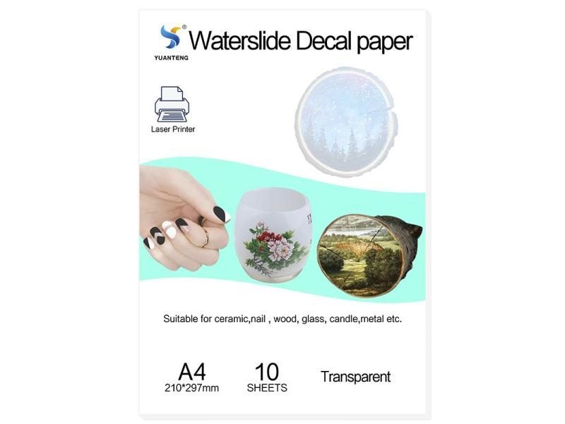 (10pcs/Bag) No Need Spray Waterslide Decal Paper Laser A4 Size Transparent Carousel 1