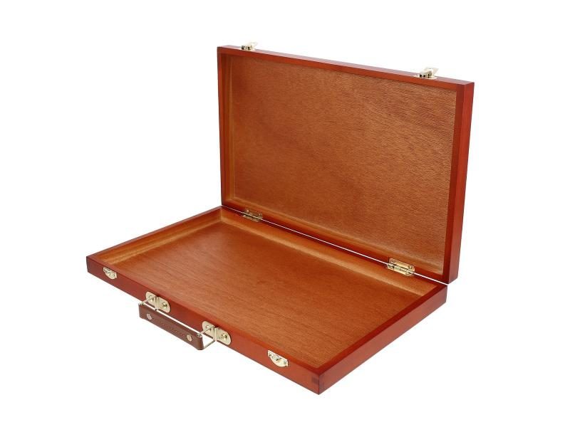 Painting Box Wooden Pigment Empty Container Drawing Pencils Storage Case Carousel 1