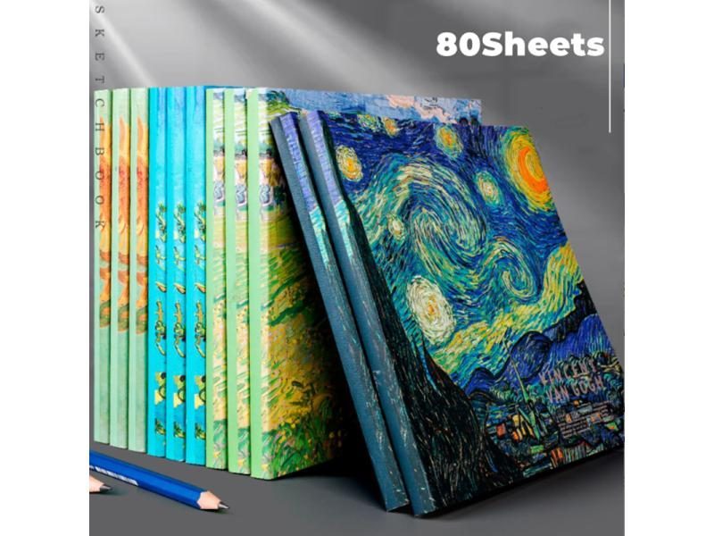 80 Sheets Beige Sketch Book For Student Art Painting Carousel 2