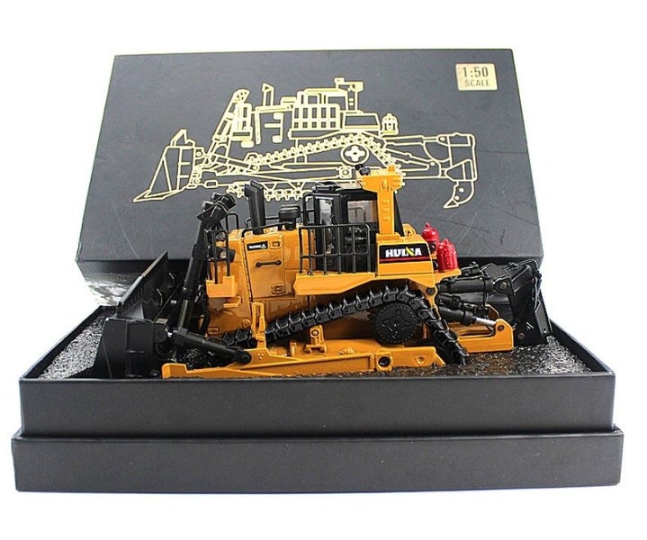Die-cast Alloy Bulldozer Model Scale, 1:50, Metal, Huina 1700 Carousel 1
