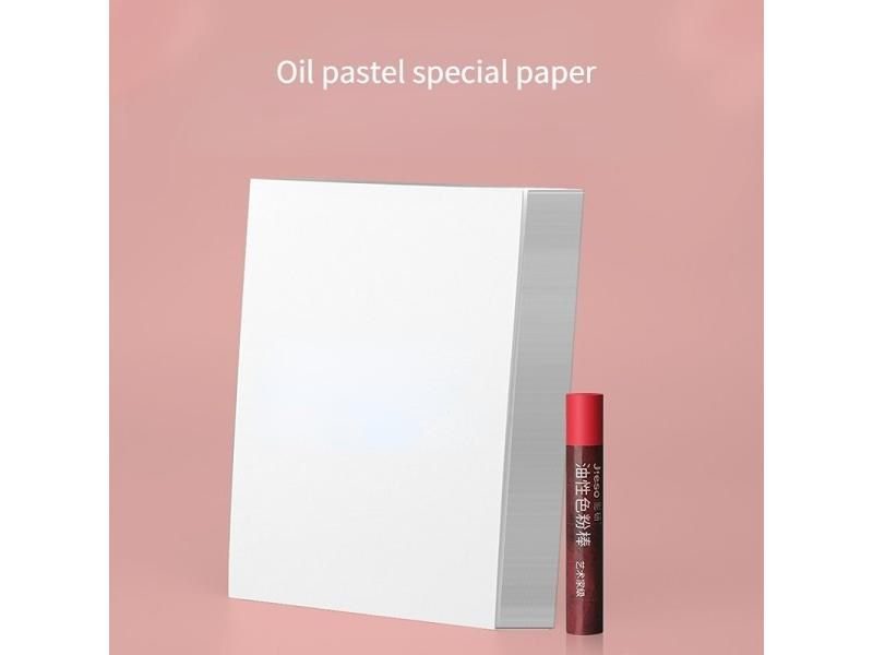 Oil Pastel Special Paper 300g/? Thick Beige Double-sided Fine Lines Not Easy Carousel 2
