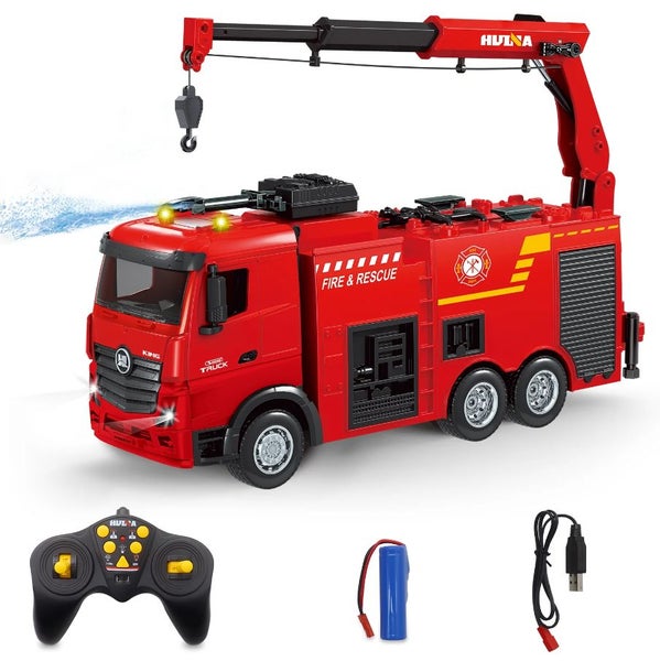 HUINA 1362 RC Fire Truck & Crane Model 1:18 Remote Control (Hui Na) Carousel 1