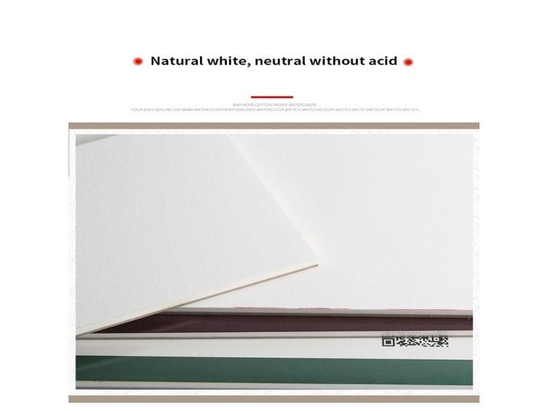 Baohong 300g M2 Cotton Watercolor Book 20 Sheets For Artist Painting Carousel 4